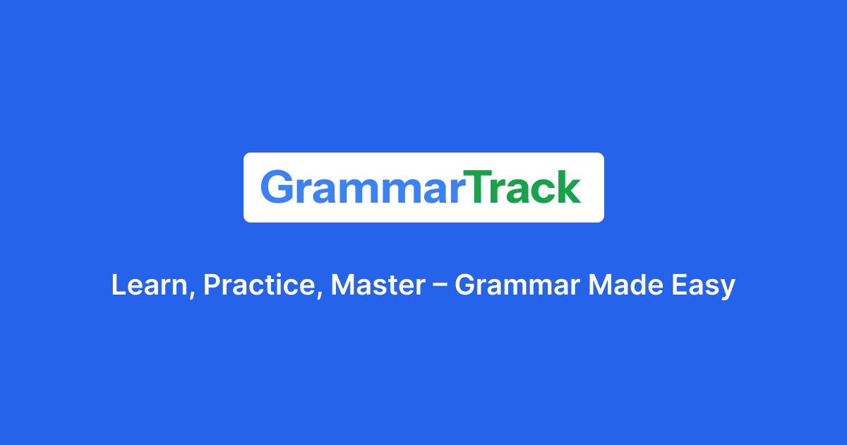 GrammarTrack Learn Practice Master